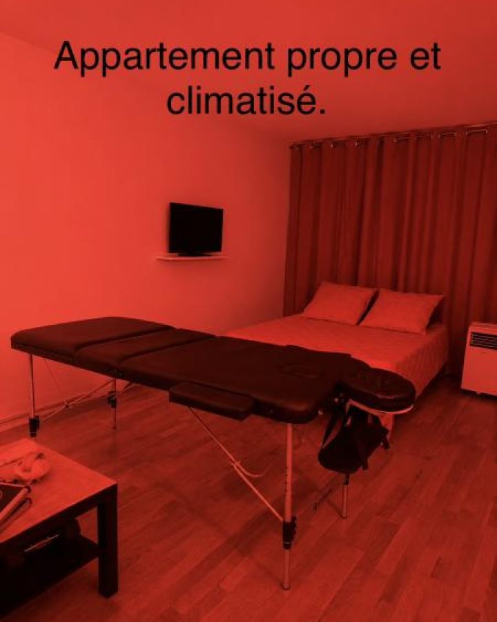 MASSAGE NATURISTE SUR TABLE AVEC DES PIERRES CHAUD — photo 6